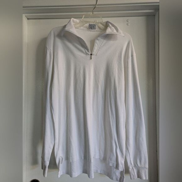 Obermeyer 1/4 zip White long sleeve shirt - Picture 3 of 5